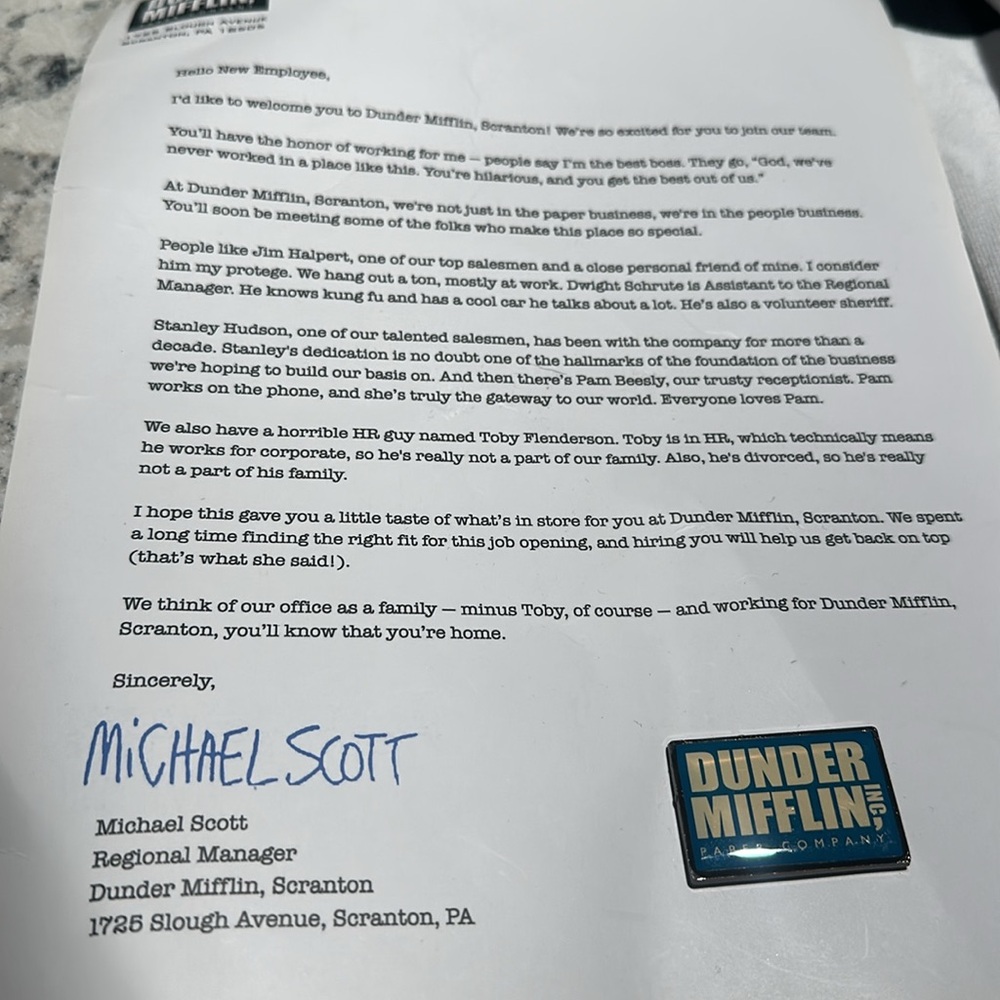 The Office- Dunder Mifflin Fan Pack Bundle (Socks, Pins, and other goodies) - Picture 8 of 10